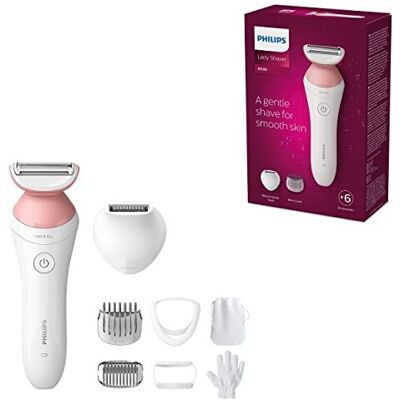 Philips Lady Shaver Series 6000 BRL146/00 Cordless with Wet and Dry use, White Philips Lady Shaver Series 6000 BRL146/00 Cordless with Wet and Dry use, White