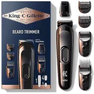 Gillette Men's Beard Trimmer - Cordless, Sharp Blades, 4 Combs Gillette Men's Beard Trimmer - Cordless, Sharp Blades, 4 Combs