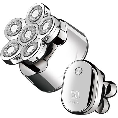 INF 6-in-1 Head & Face Shaver - Hair Trimmer, Silver INF 6-in-1 Head & Face Shaver - Hair Trimmer, Silver