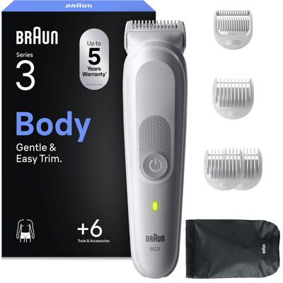 Braun Series 3 Body Groomer for Men, Pubic & Body Hair Trimmer, Waterproof Elect Braun Series 3 Body Groomer for Men, Pubic & Body Hair Trimmer, Waterproof Elect