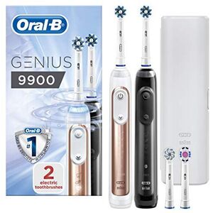 Oral-B Genius 9900 Set of 2 Electric Toothbrushes Rechargeable, 2 Handles Rose G Oral-B Genius 9900 Set of 2 Electric Toothbrushes Rechargeable, 2 Handles Rose G