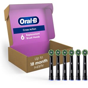 Oral-B OralB CrossAction Electric Toothbrush Replacement Brush Heads Black 6 Count Oral-B OralB CrossAction Electric Toothbrush Replacement Brush Heads Black 6 Count