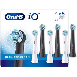 Oral-B iO Ultimate Clean Replacement Brush Heads 6-Count White Black 6 Count ( Oral-B iO Ultimate Clean Replacement Brush Heads 6-Count White Black 6 Count (
