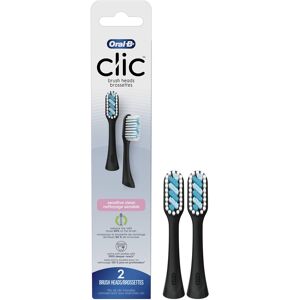 Oral-B Clic Toothbrush Sensitive Clean Replacement Brush Heads Black 2 Count Oral-B Clic Toothbrush Sensitive Clean Replacement Brush Heads Black 2 Count