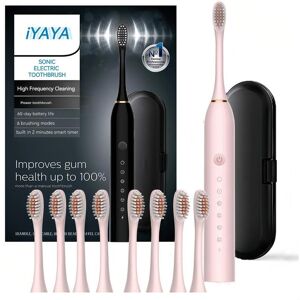 Unbranded (Pink, 1 set) 8 brush heads electric toothbrush (1 set), rechargeable electric t Unbranded (Pink, 1 set) 8 brush heads electric toothbrush (1 set), rechargeable electric t