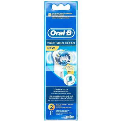 Oral-B PrecisionClean Electric Toothbrush Replacement Heads Powered Braun 2 Pack Oral-B PrecisionClean Electric Toothbrush Replacement Heads Powered Braun 2 Pack