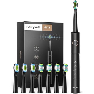 Fairywill E11 Sonic Electric Toothbrush for Adults - 5 Modes, Smart Timer, Fast Fairywill E11 Sonic Electric Toothbrush for Adults - 5 Modes, Smart Timer, Fast