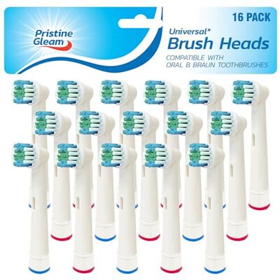 SOL 16pk Universal Electric Toothbrush Heads Replacement, Compatible with Oral-B SOL 16pk Universal Electric Toothbrush Heads Replacement, Compatible with Oral-B