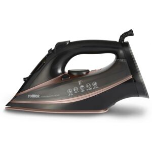 Tower T22013 CeraGlide Steam Iron, Ceramic Sole Plate, 3100 W, Rose Gold and Bla Tower T22013 CeraGlide Steam Iron, Ceramic Sole Plate, 3100 W, Rose Gold and Bla