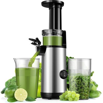 Unbranded (Silver) Cold Press Juicer Powerful Masticating Juicer Machines Easy to Clean Sl Unbranded (Silver) Cold Press Juicer Powerful Masticating Juicer Machines Easy to Clean Sl