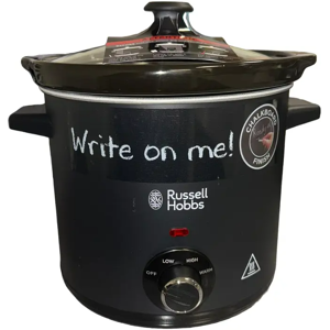 Russell Hobbs 24180 NEW Chalkboard 4 Portions Family Slow Cooker 3.5L 200W Black Russell Hobbs 24180 NEW Chalkboard 4 Portions Family Slow Cooker 3.5L 200W Black