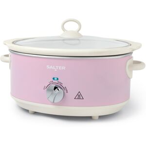 Salter Pink Retro 6.5L Slow Cooker ? 3 Heat Settings & Keep Warm, Dishwasher Saf Salter Pink Retro 6.5L Slow Cooker ? 3 Heat Settings & Keep Warm, Dishwasher Saf
