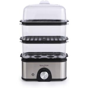 Salter EK5885 3-Tier Food Steamer, Compact Multi-Cooker, 3 Steam Baskets, Electr Salter EK5885 3-Tier Food Steamer, Compact Multi-Cooker, 3 Steam Baskets, Electr
