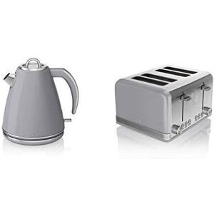 Swan Retro Set - GREY 1.5 Litre JUG Kettle & GREY 4 Slice Toaster Set Swan Retro Set - GREY 1.5 Litre JUG Kettle & GREY 4 Slice Toaster Set