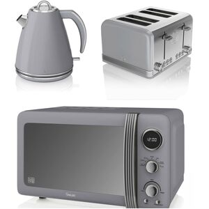 Swan Retro - Digital 20L Microwave, 1.5L JUG Kettle & 4 Slice Toaster Swan Retro - Digital 20L Microwave, 1.5L JUG Kettle & 4 Slice Toaster