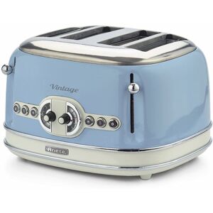 Ariete 0156/05 Retro Style 4 Toaster with 2 Slice Control, Blue Ariete 0156/05 Retro Style 4 Toaster with 2 Slice Control, Blue