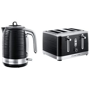 (Black, Kettle and 4 Slice Toaster) Russell Hobbs 24382 Inspire High Gloss Plast (Black, Kettle and 4 Slice Toaster) Russell Hobbs 24382 Inspire High Gloss Plast