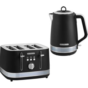 Morphy Richards Illumination Black Kettle & 4 Slice Toaster Set Morphy Richards Illumination Black Kettle & 4 Slice Toaster Set