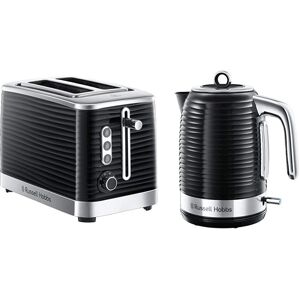 Russell Hobbs 24371 Inspire High Gloss Plastic Two Slice Toaster, Black with Ket Russell Hobbs 24371 Inspire High Gloss Plastic Two Slice Toaster, Black with Ket