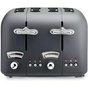 DeLonghi GY 4 Slice Toaster 6 Toast Settings Argento Silva 1600w Grey DeLonghi GY 4 Slice Toaster 6 Toast Settings Argento Silva 1600w Grey