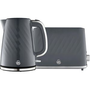 Swan Windsor Grey 1.7L Kettle & 2 Slice Toaster Matching Set Swan Windsor Grey 1.7L Kettle & 2 Slice Toaster Matching Set