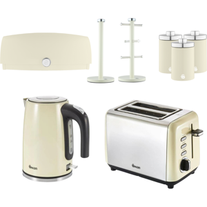 Swan TownHouse Cream Kettle 2 Slice Toaster Bread Bin Pole Kitchen Set Swan TownHouse Cream Kettle 2 Slice Toaster Bread Bin Pole Kitchen Set