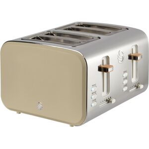 Swan ST14620OAT Nordic 4 Slice Toaster with 6 Browning Levels, Defrost/Reheat/Ca Swan ST14620OAT Nordic 4 Slice Toaster with 6 Browning Levels, Defrost/Reheat/Ca