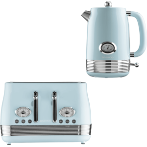 (Sky Blue) Daewoo Denver Retro Matching Kettle and Toaster Set 1.5 Litre Rapid B (Sky Blue) Daewoo Denver Retro Matching Kettle and Toaster Set 1.5 Litre Rapid B