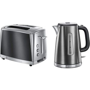 Russell Hobbs 23221 Luna Two Slice Toaster, 1500 W, Grey with Kettle Russell Hobbs 23221 Luna Two Slice Toaster, 1500 W, Grey with Kettle