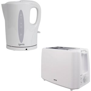 Igenix 1.7L Kettle and 2 Slice Toaster White Igenix 1.7L Kettle and 2 Slice Toaster White