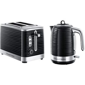 Russell Hobbs 24371 Inspire High Gloss Plastic Two Slice Toaster, Black with Ket Russell Hobbs 24371 Inspire High Gloss Plastic Two Slice Toaster, Black with Ket