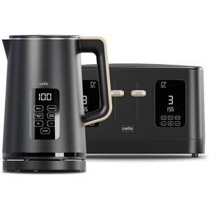Cello Overture Ash Black 4 Slot Toaster & Kettle Cello Overture Ash Black 4 Slot Toaster & Kettle