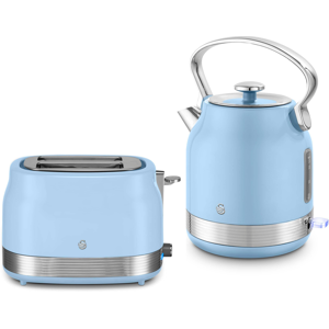 Swan Retro Revive Blue StoveTop Design Kettle & 2 Slice Toaster Set Swan Retro Revive Blue StoveTop Design Kettle & 2 Slice Toaster Set