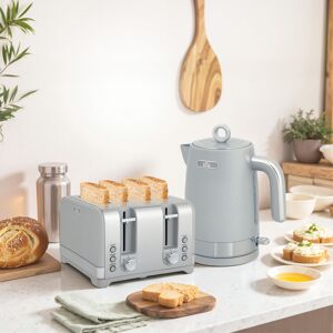 HOMCOM Kettle and Toaster Set with 3000W Rapid Boil, 4 Slice Toaster, Grey HOMCOM Kettle and Toaster Set with 3000W Rapid Boil, 4 Slice Toaster, Grey