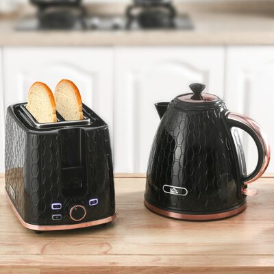 HOMCOM Kettle and Toaster Set - Black - 1.7L HOMCOM Kettle and Toaster Set - Black - 1.7L