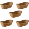 Torribaly 5X Oval Wicker Woven Basket Bread Basket Serving Basket, 11 Inch Storage Basket