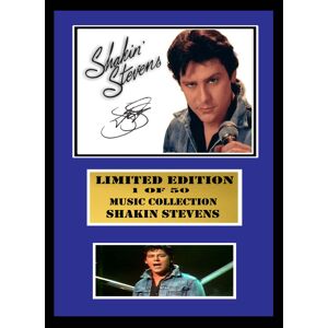 gold disc man shakin stevens signed display gold disc man shakin stevens signed display