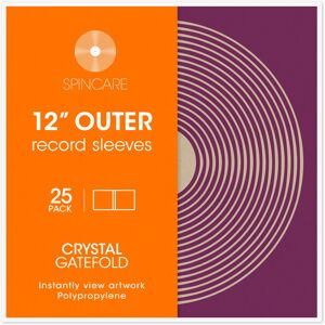 SPINCARE 25x 12 Inch GATEFOLD Outer Vinyl Record Sleeves CRYSTAL Clear Covers Fit Singl SPINCARE 25x 12 Inch GATEFOLD Outer Vinyl Record Sleeves CRYSTAL Clear Covers Fit Singl