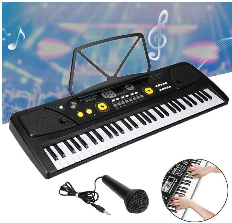 Unbranded 61 Key Digital Music Piano Keyboard Mic Electronic Musical Instrument