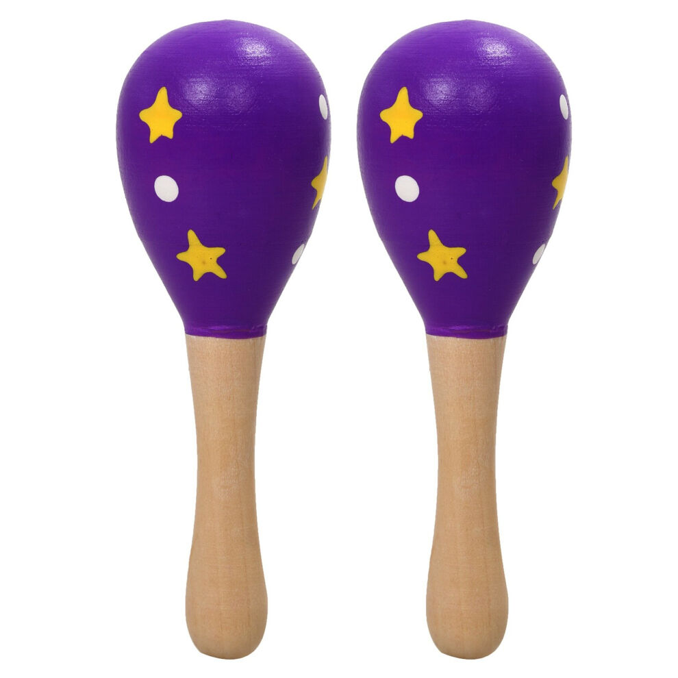 Exogio 2X Wooden Maraca Musical Instrument Children's Toy