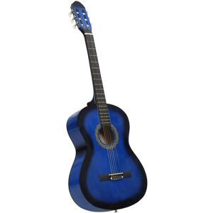 vidaXL Classical Guitar for Beginner Blue 4/4 39" Basswood Music Instrument vidaXL Classical Guitar for Beginner Blue 4/4 39" Basswood Music Instrument