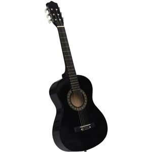 vidaXL Classical Guitar for Beginner and Kids Black 1/2 34" Music Instrument vidaXL Classical Guitar for Beginner and Kids Black 1/2 34" Music Instrument