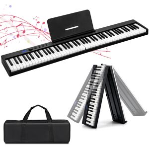 Costway 88-Key Foldable Digital Piano Semi Weighted Electronic Keyboard Costway 88-Key Foldable Digital Piano Semi Weighted Electronic Keyboard