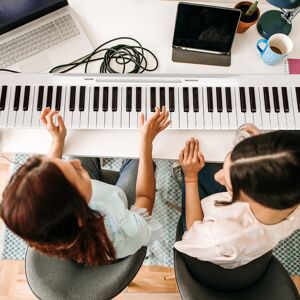 Costway Foldable 88-Key Digital Piano with Full-Size Keys, Bluetooth MIDI, 128 Tones/Rhy Costway Foldable 88-Key Digital Piano with Full-Size Keys, Bluetooth MIDI, 128 Tones/Rhy