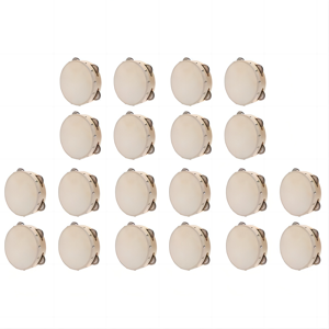 Spactz (20PCS) 6in Hand Held Tambourine Drum Bell Metal Jingles Percussion Musical Toy Spactz (20PCS) 6in Hand Held Tambourine Drum Bell Metal Jingles Percussion Musical Toy