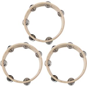 Exogio 3X 8Inch Musical Tambourine Tamborine Drum Round Percussion Gift for KTV Party Exogio 3X 8Inch Musical Tambourine Tamborine Drum Round Percussion Gift for KTV Party