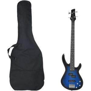 (blue and black) vidaXL Electric Bass Guitar for Beginner with Bag Precision Bas (blue and black) vidaXL Electric Bass Guitar for Beginner with Bag Precision Bas