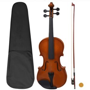 vidaXL Violin Full Set with Bow and Chin Rest Dark Wood 4/4 Music Instrument vidaXL Violin Full Set with Bow and Chin Rest Dark Wood 4/4 Music Instrument