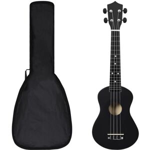 vidaXL Soprano Ukulele Set with Bag for Kids Black 23" Musical Instrument vidaXL Soprano Ukulele Set with Bag for Kids Black 23" Musical Instrument