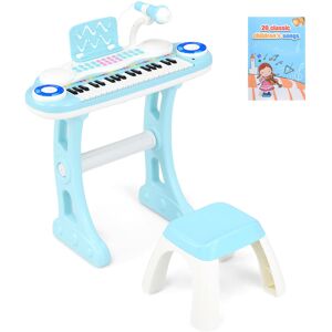 Casart Electronic Kids Piano Toy 37 Keys Piano Keyboard with Stool-Blue Casart Electronic Kids Piano Toy 37 Keys Piano Keyboard with Stool-Blue